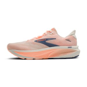 BROOKS GHOST 18 WOMEN'S 161 Star White/Cyber Peach/Grey - 120482 1B 161